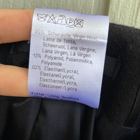 Betty Barclay Black Wool Pencil Skirt with Ring Belt, Size 6-8 - Picture 7 of 10